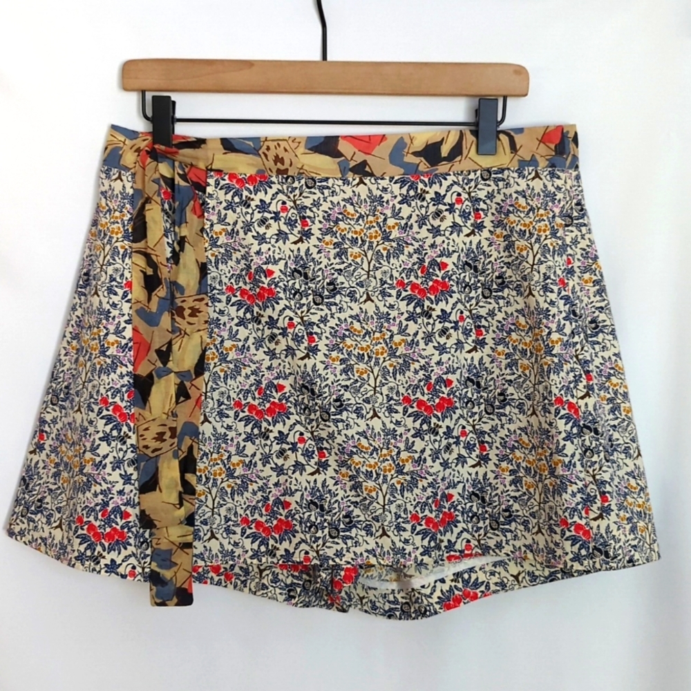 Suno Mixed Print Apron Skort
